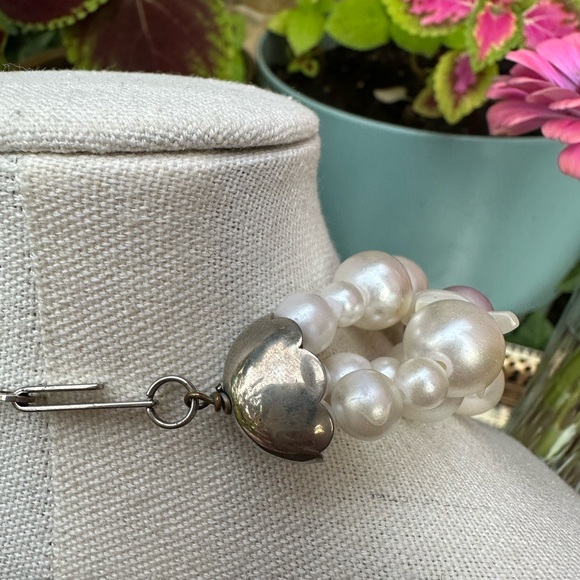 Fantastic 1970's Aurora Moonlight Mosaic Mother of Pearl Pendant Necklace - Picture 6 of 8